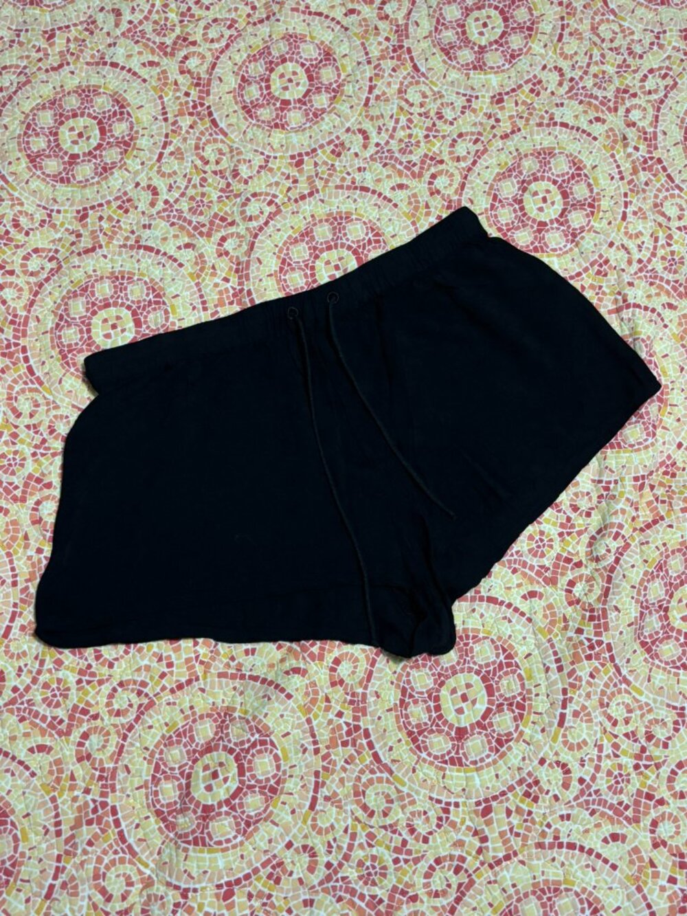 Savage X Fenty Black Rayon Drawstring Lounge Pajama Shorts Medium